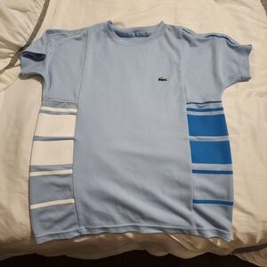 Lacoste Kids Light Blue Striped Tee